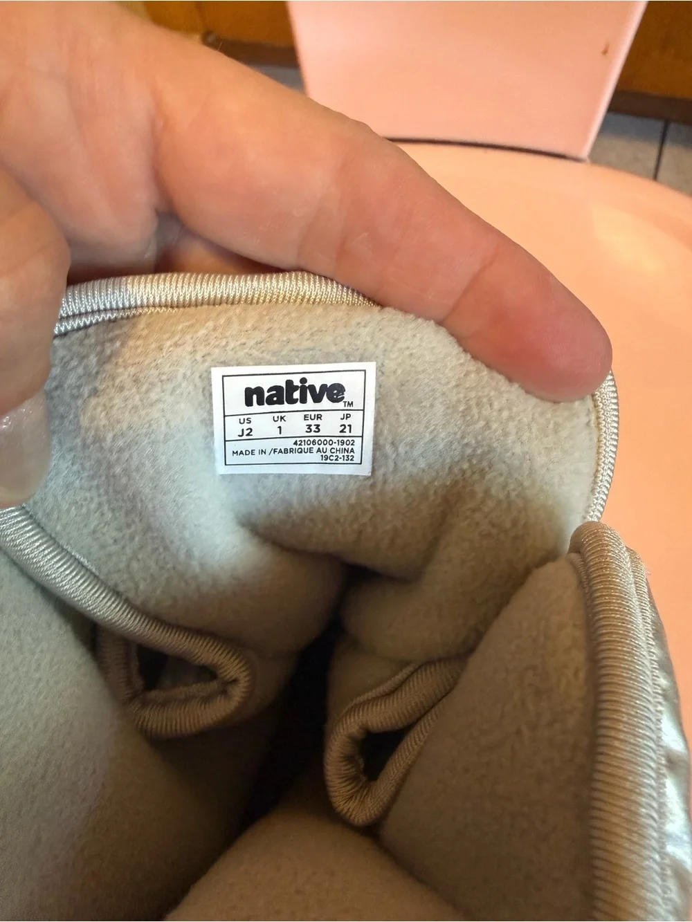 Native Silver Kids High-Top Boots with Blue Logo